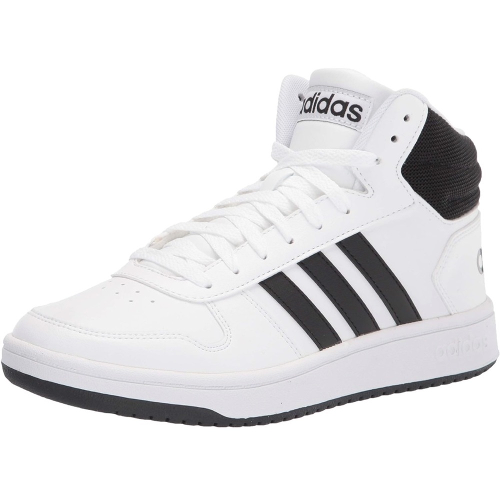 adidas White and Black High-Top Sneakers